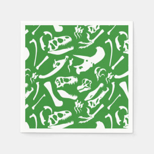 Dinosaurierknochen (grün) serviette