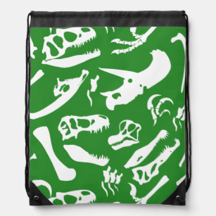 Dinosaurierknochen (grün) sportbeutel