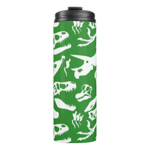 Dinosaurierknochen (grün) thermosbecher