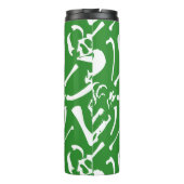 Dinosaurierknochen (grün) thermosbecher (Rückseite)