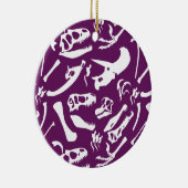 Dinosaurierknochen (Lila) Keramik Ornament (Rechts)