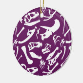 Dinosaurierknochen (Lila) Keramik Ornament (Links)