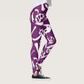 Dinosaurierknochen (Lila) Leggings (Rechts)
