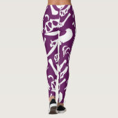 Dinosaurierknochen (Lila) Leggings (Rückseite)