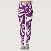 Dinosaurierknochen (Lila) Leggings (Vorderseite)