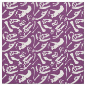 Dinosaurierknochen (Lila) Stoff (Muster)