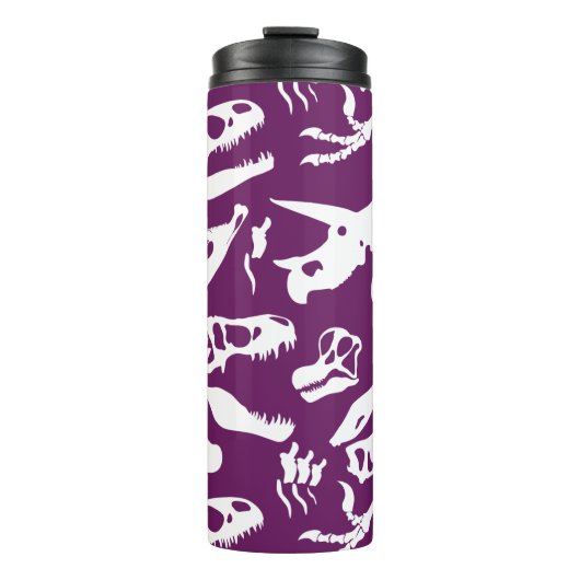 Dinosaurierknochen (Lila) Thermosbecher (Vorderseite)