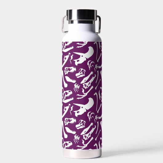 Dinosaurierknochen (Lila) Trinkflasche (Vorne)