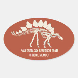 Dinosaurierknochen Paläontologie Anpassbares Abzei Ovaler Aufkleber