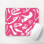 Dinosaurierknochen (rosa) mousepad (Mit Mouse)