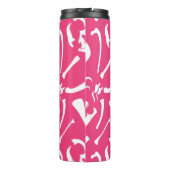 Dinosaurierknochen (rosa) thermosbecher (Rückseite)