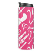 Dinosaurierknochen (rosa) thermosbecher (Nach rechts gedreht)