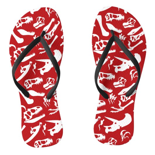 Dinosaurierknochen (rot) badesandalen (Fußbett)