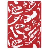 Dinosaurierknochen (rot) klemmbrett (Rückseite)