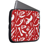 Dinosaurierknochen (rot) laptopschutzhülle (Vorne Rechts)