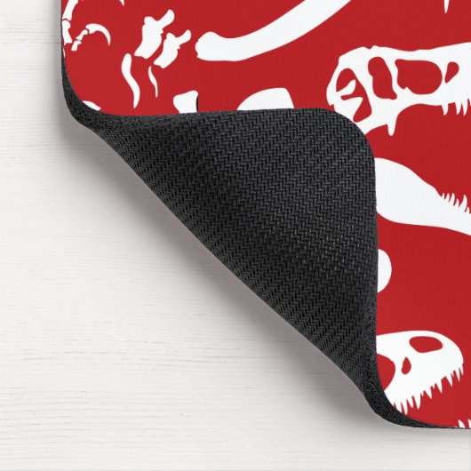Dinosaurierknochen (rot) mousepad (Ecke)