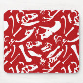 Dinosaurierknochen (rot) mousepad (Vorne)