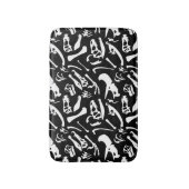 Dinosaurierknochen (schwarz) badematte (Vorderseite Vertikal)