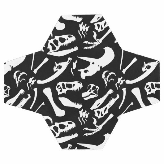 Dinosaurierknochen (schwarz) fußball (Flach)