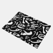 Dinosaurierknochen (schwarz) fußmatte (Schrägansicht)