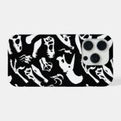 Dinosaurierknochen (Schwarz) iPhone Hülle (Rückseite (Horizontal))