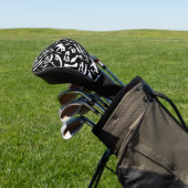 Dinosaurierknochen (schwarz und weiß) golf headcover (In SItu)