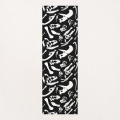 Dinosaurierknochen (schwarz und weiß) yogamatte (Vorderseite)