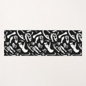 Dinosaurierknochen (schwarz und weiß) yogamatte (Vorderseite (Horizontal))