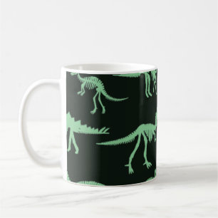Dinosaurierknochen Vintage Silhouette Illustration Kaffeetasse