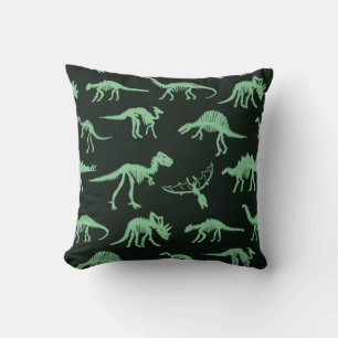 Dinosaurierknochen Vintage Silhouette Illustration Kissen