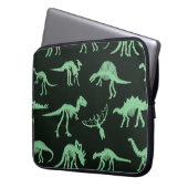 Dinosaurierknochen Vintage Silhouette Illustration Laptopschutzhülle (Vorderseite Links)