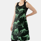 Dinosaurierknochen Vintage Silhouette Illustration Schürze (InSitu)