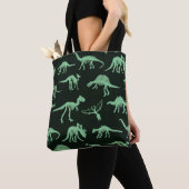 Dinosaurierknochen Vintage Silhouette Illustration Tasche (Von Nahem)