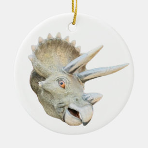 Dinosaurierkopf, Rundschmuck Keramik Ornament