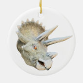 Dinosaurierkopf, Rundschmuck Keramik Ornament (Hinten)