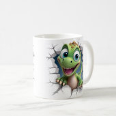 Dinosaurierloch im Baby Kaffeetasse (VorderseiteRechts)