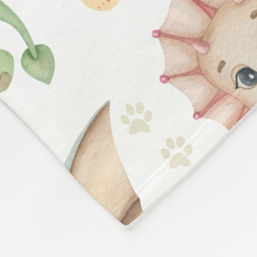 Dinosauriermuster Fleecedecke (Ecke)