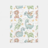 Dinosauriermuster Fleecedecke (Vorderseite)