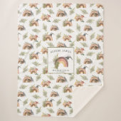 Dinosauriermuster | Monogram Sherpa Sherpadecke (Vorderseite)