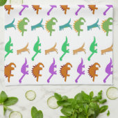 Dinosauriermustertuch Geschirrtuch (Gefaltet)