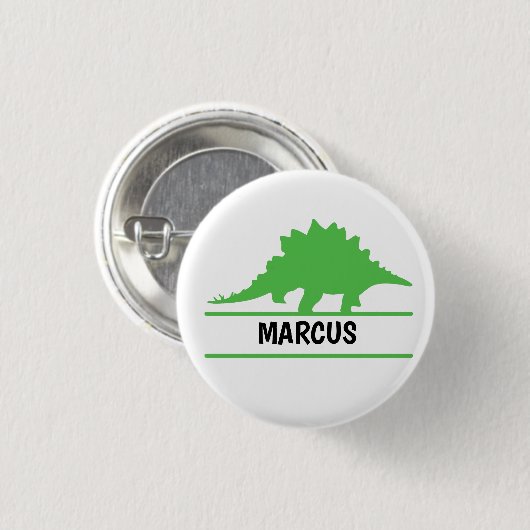 Dinosauriername Button (Vorne & Hinten)
