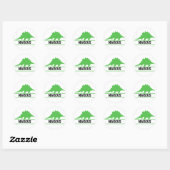 Dinosauriername Personalisierter Rundaufkleber Runder Aufkleber (Blatt)