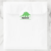 Dinosauriername Personalisierter Rundaufkleber Runder Aufkleber (Tasche)