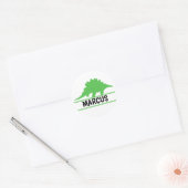 Dinosauriername Personalisierter Rundaufkleber Runder Aufkleber (Umschlag)
