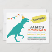 DinosaurierParty Einladung (Vorderseite)