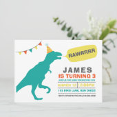 DinosaurierParty Einladung (Stehend Vorderseite)