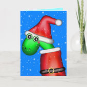 Dinosauriers erster Schneefall Feiertagskarte (Vorderseite)