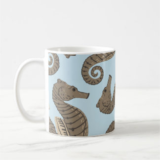 Dinosaurierskelett, grunge nahtloses Muster. Kaffeetasse