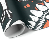 Dinosaurierskelett. Vintage Grunge Geschenkpapier (Rolleneckpunkt)