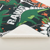 Dinosaurierskelett. Vintage Grunge Sherpadecke (3/4)